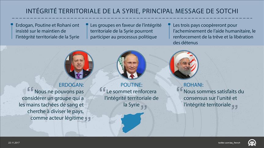 Sommet de Sotchi- L'intégrité territoriale syrienne: Clé de voûte de la résolution de la crise 