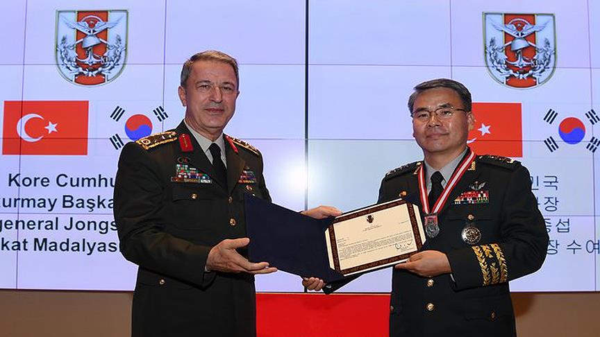 Akar, Kore Genelkurmay Başkan Yardımcısı Jongsup'u kabul etti