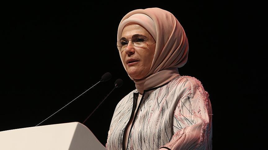 Turkey: 1st lady stresses ending violence against women
