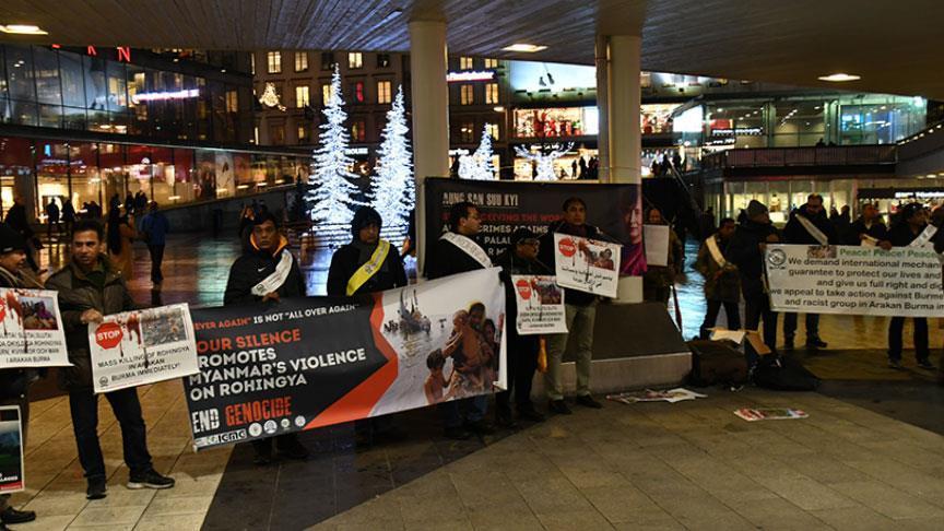 Stockholm protest raises voice for Rohingya Muslims