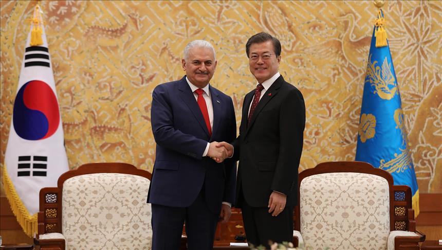 Turkish premier meets South Korean president in Seoul