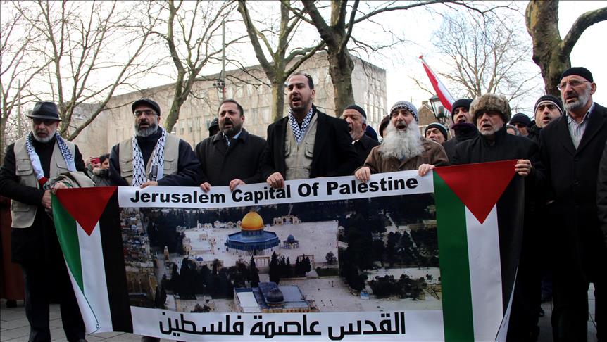 Protesters in Europe, Africa decry US move on Jerusalem