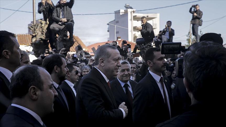 Turkish leader visits Turks in Greece's Western Thrace