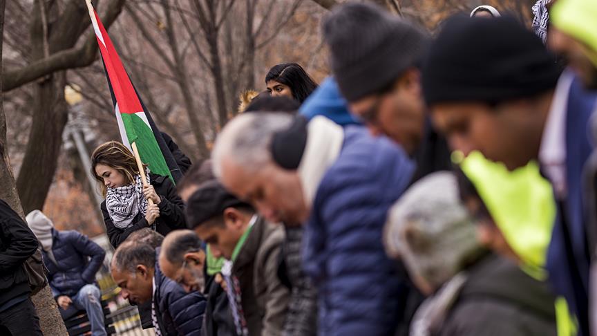 Beyaz Saray önünde Kudüs protestosu