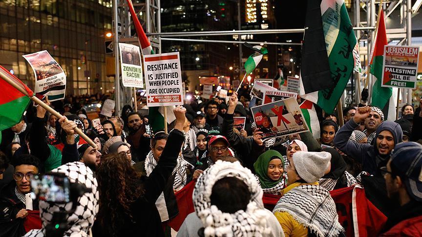 В Нью-Йорке протестуют против решения США по Иерусалиму 