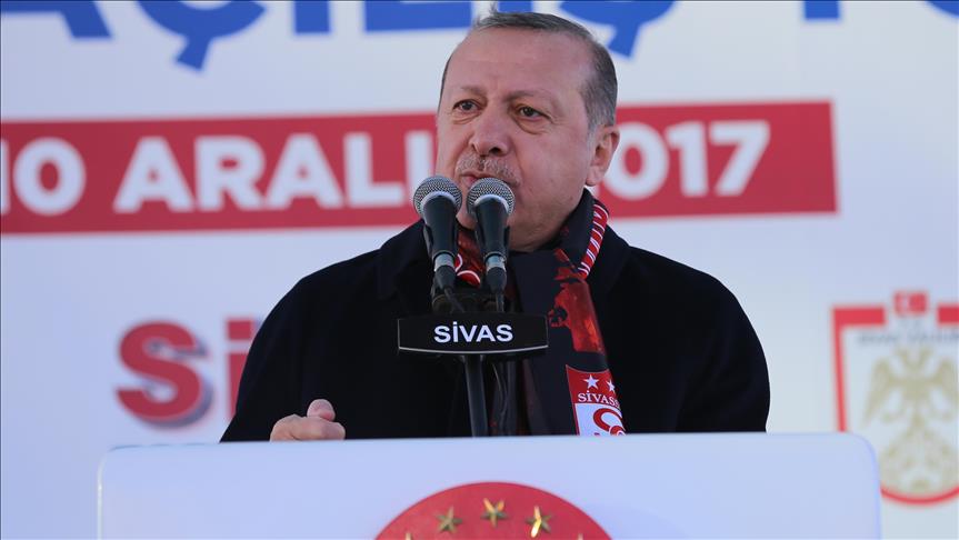 US' Jerusalem decision 'null and void', says Erdogan
