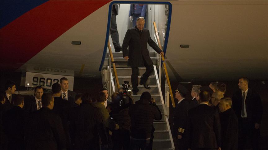 Arrivée du président russe, Poutine, à Ankara