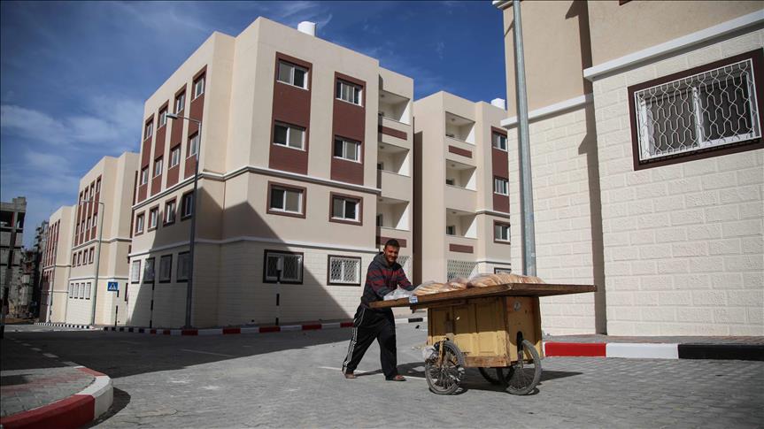 شادی مردم غزه از تحویل واحدهای مسکونی ساخته شده توسط ترکیه