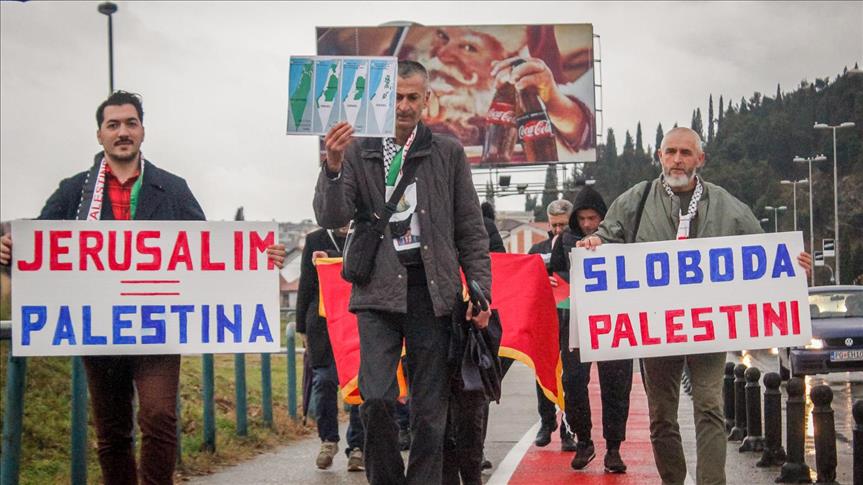 U Podgorici održan protest protiv Trumpove odluke o Jerusalemu 