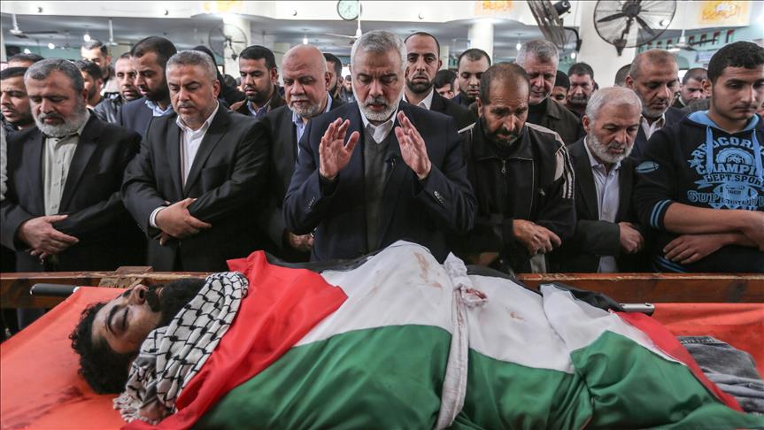 Ceremoni mortore për dëshmorët e Gazës