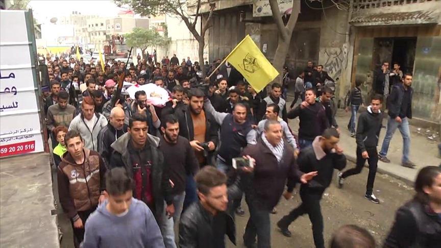 Gaza: Funérailles d’un martyr palestinien abattu par l’armée israélienne