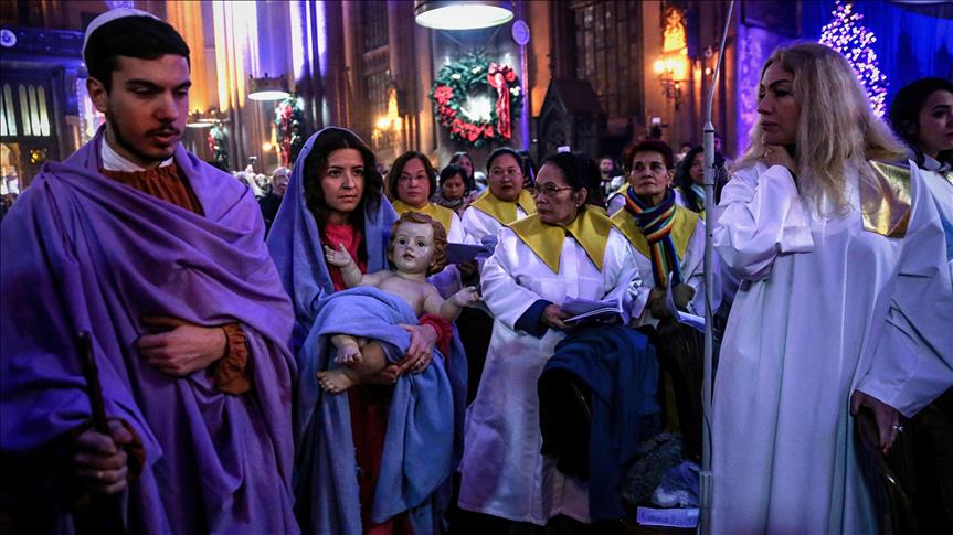 La celebración de la Navidad de la comunidad católica en Estambul