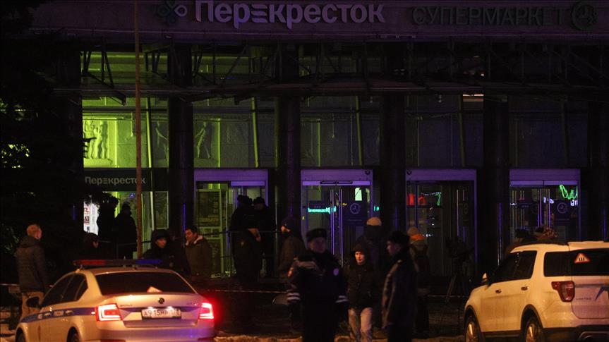 Explosion hits store in Russia's St. Petersburg city