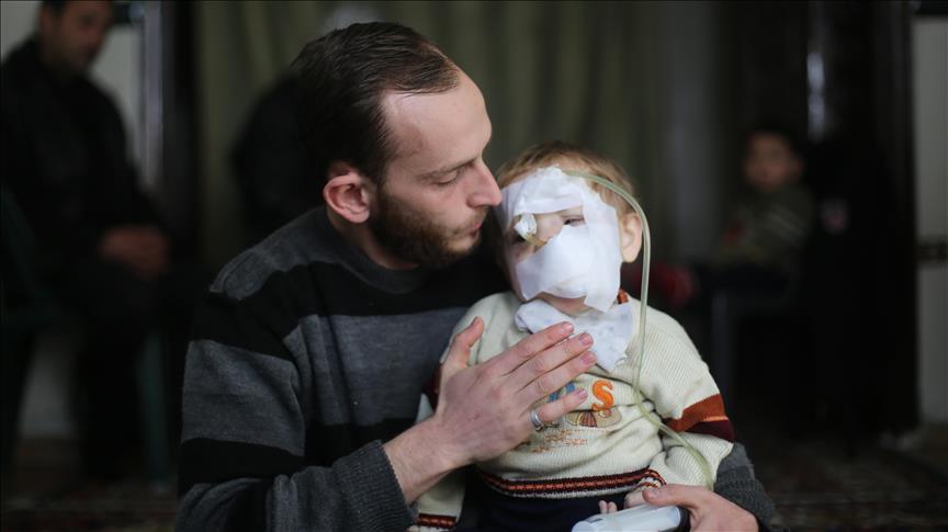 Critically injured 2-year-old Syrian awaits treatment