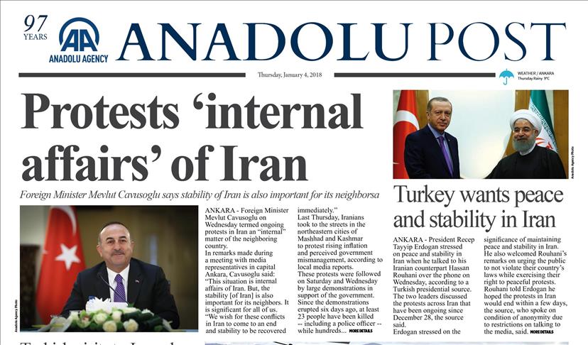 Read today's top stories with Anadolu Post