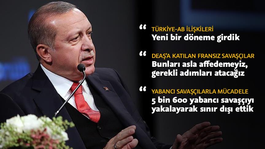 Cumhurbaşkanı Erdoğan Fransız basınına konuştu 