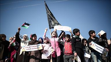 Filistinli kadınlar ABD'nin 'Kudüs kararı'nı protesto etti 