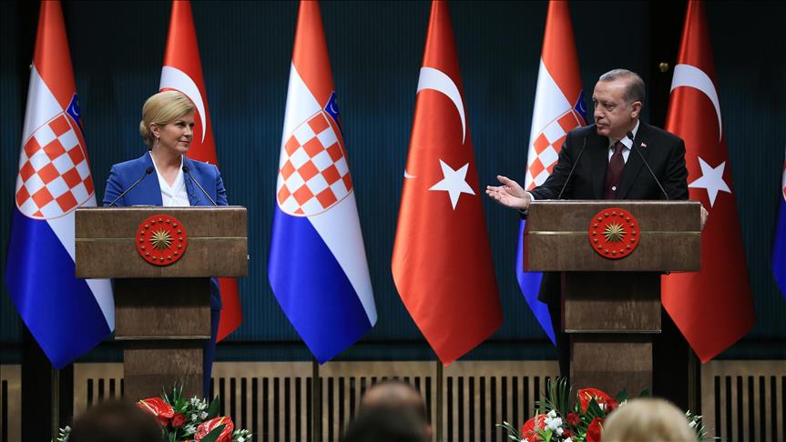 Erdogan: "Je remercie la présidente croate pour sa sensibilité contre FETO" 