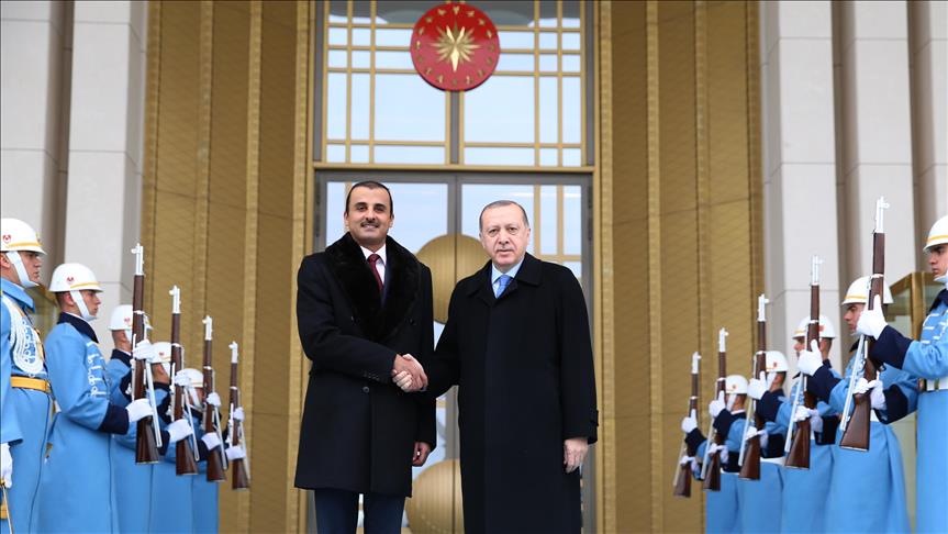 أردوغان يستقبل أمير قطر في القصر الرئاسي    