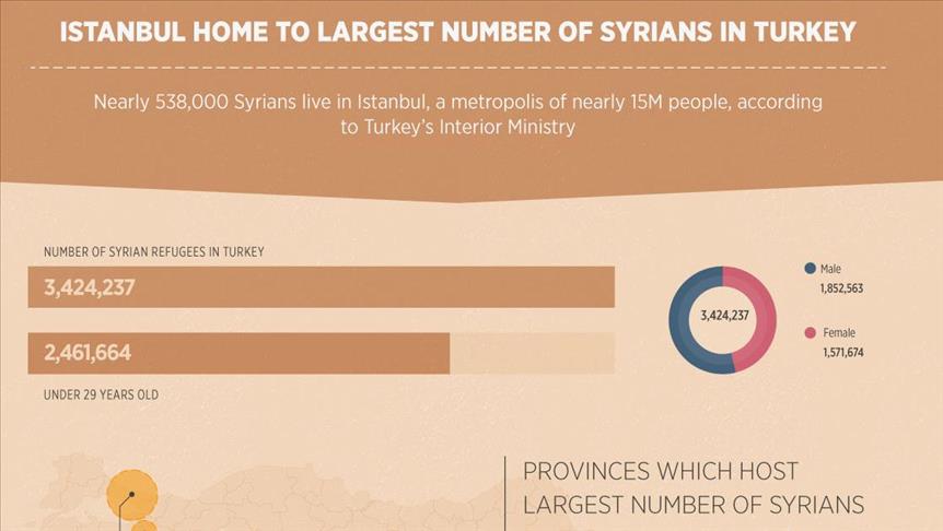 Istanbul home to largest number of Syrians in Turkey