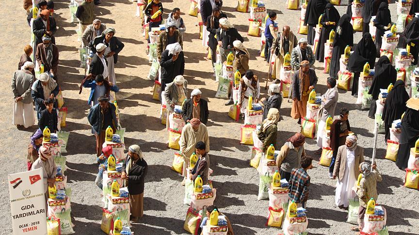 Türkiye'den Yemen'e acil gıda yardımı 