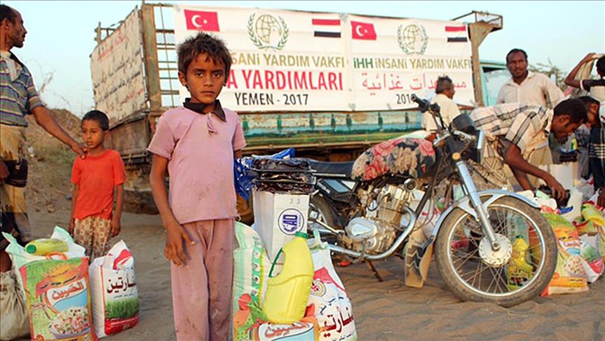 Turkish aid agency supports war-torn families in Yemen