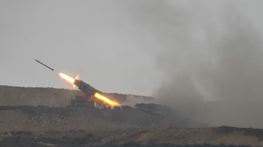 "غصن الزيتون".. قصف مواقع الإرهابيين في عفرين بالمدفعية والقاذفات الصاروخية