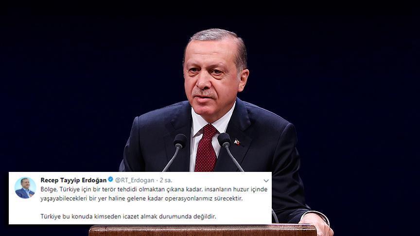 Erdogan: Cilj operacije nacionalna sigurnost i očuvanje teritorijalnog integriteta Sirije