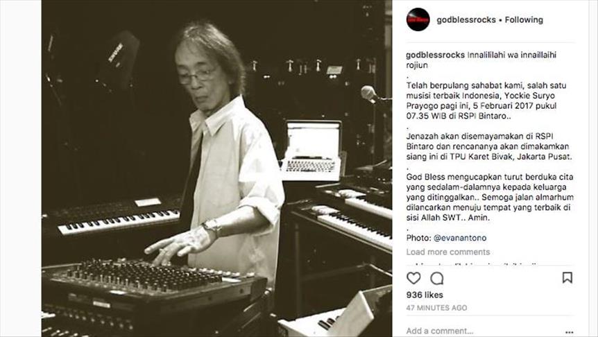 Pemain keyboard God Bless Yockie Suryo Prayogo berpulang