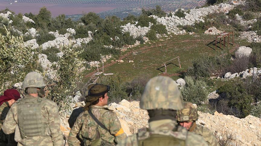 Afrin'de teröristlerin eğitim alanı ele geçirildi