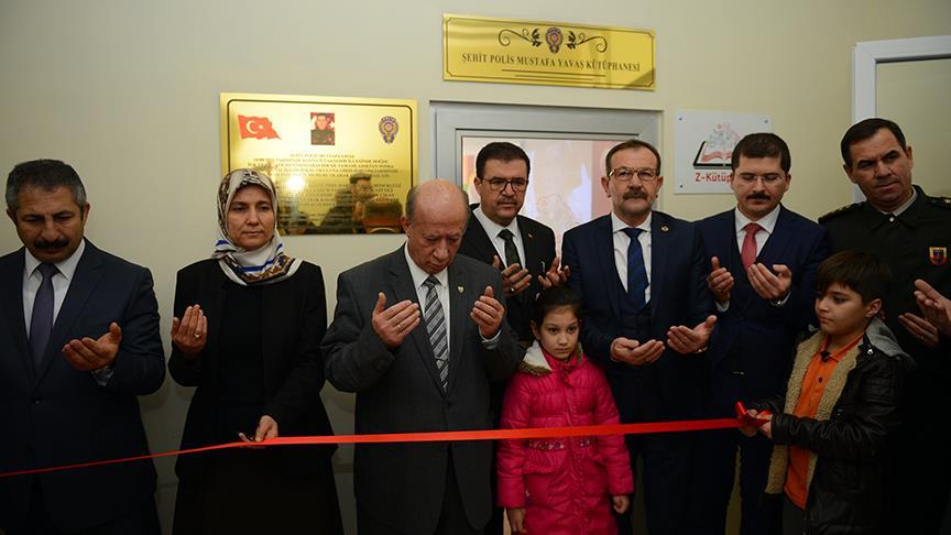 Şehit polis memurunun adı kütüphaneye verildi