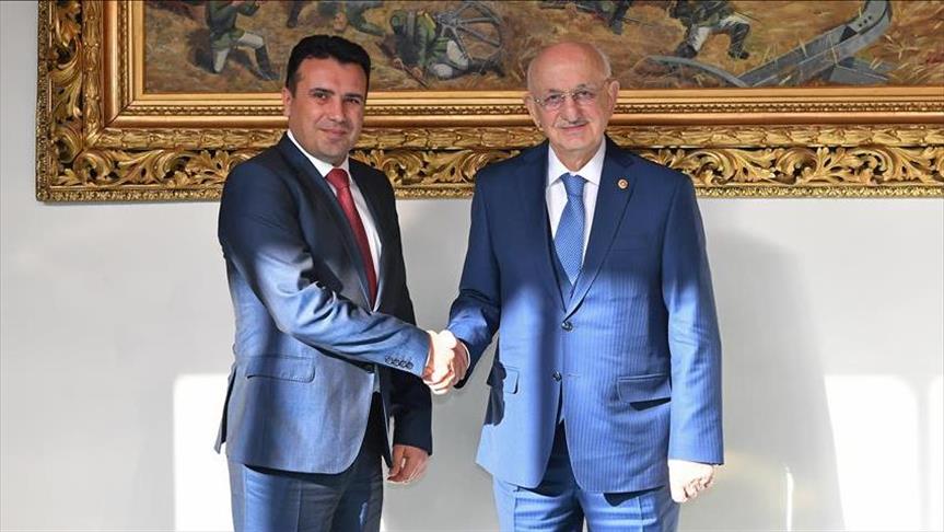 Премиерот Заев се сретна со претседателот на турскиот Парламент, Кахраман
