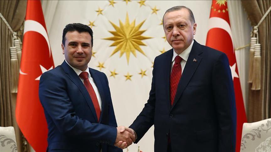 Средба на турскиот претседател Ердоган со премиерот Заев