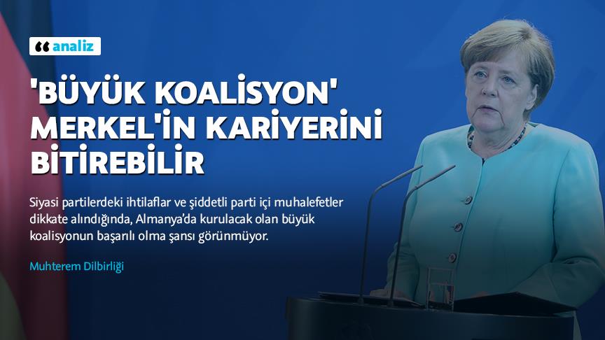 'Büyük koalisyon' Merkel'in kariyerini bitirebilir