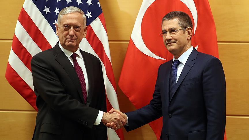 Turkish defense min. meets US counterpart in Brussels
