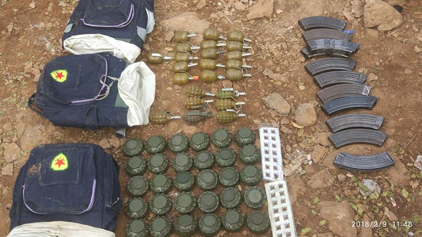 Afrin'de yasaklı anti-personel mayınları ele geçirildi
