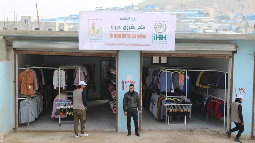 Turkish NGO opens charity store in Syria's Idlib
