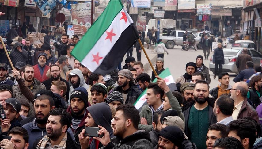 Syrie : Manifestation à Idleb contre les attaques du Régime contre la Ghouta orientale
