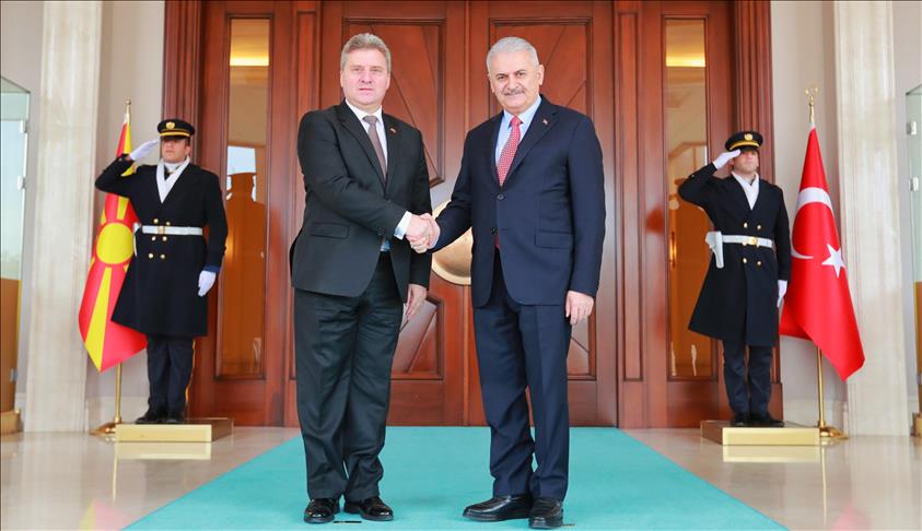 Le PM turc accueille le président macédonien à Ankara