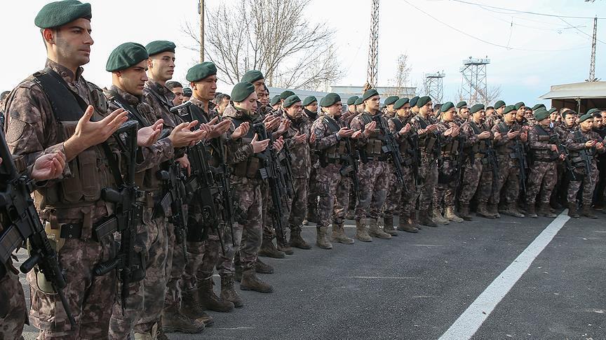 "أغري" التركية تودع 44 عنصرا من قوات الشرطة الخاصة إلى عفرين