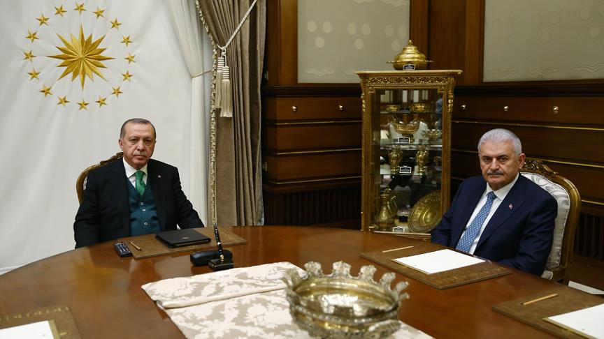 Cumhurbaşkanı Erdoğan, Binali Yıldırım, Fidan ve Akar'ı ayrı ayrı kabul etti
