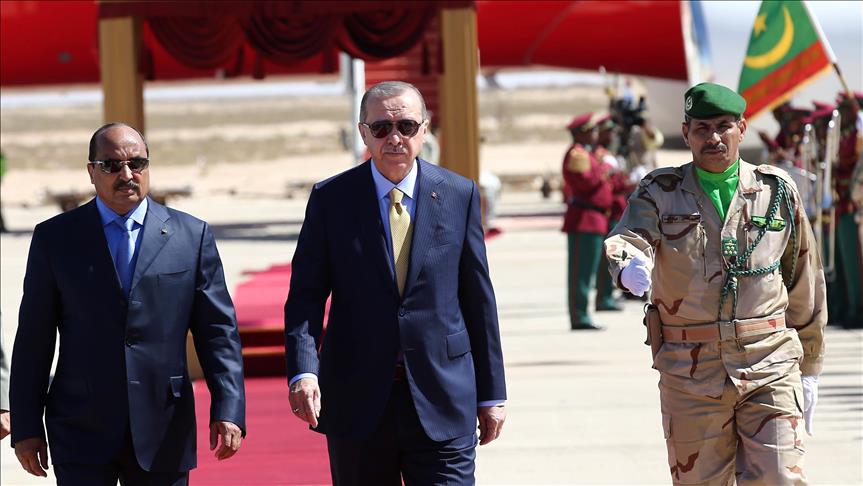 Erdogan arrives in Mauritania on 2nd leg of Africa tour