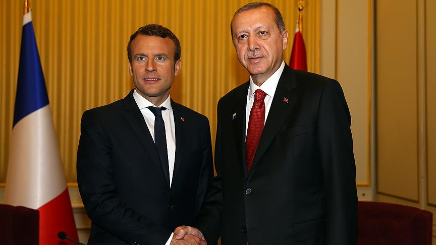 Erdoğan ile Macron Doğu Guta'daki insani dramı görüştü