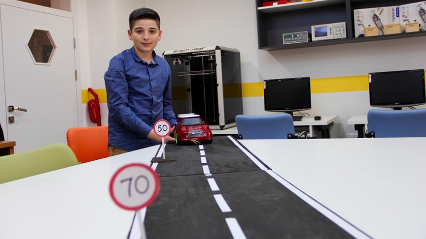 BİLSEM öğrencisinden 'akıllı hız kontrol sistemi'