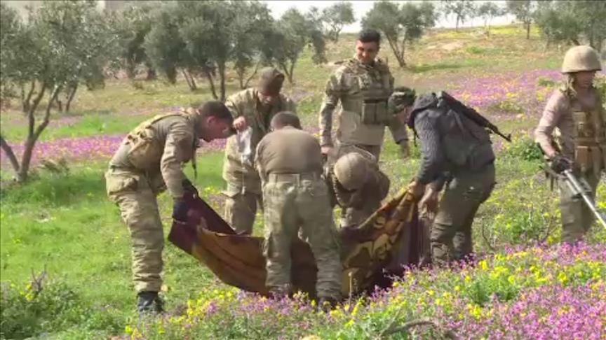 Afrin : Un civil tué dans l'explosion d'une mine plantée par des terroristes dans son jardin
