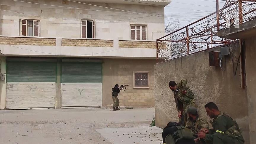 Бои в райцентре Джиндереса - видео