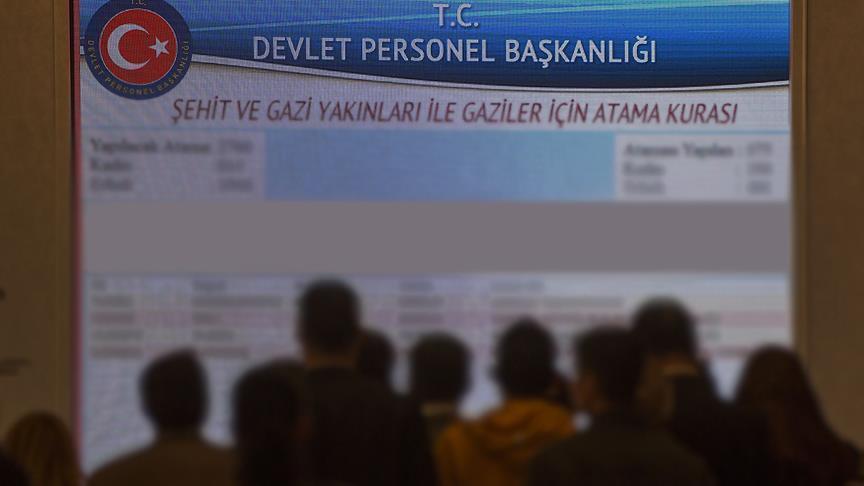 Şehit yakını, gazi ve gazi yakınlarının atama kurası çekildi