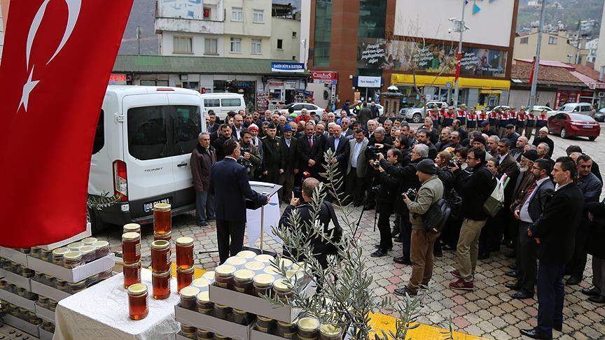 Artvin'den Afrin'e ballı destek destek
