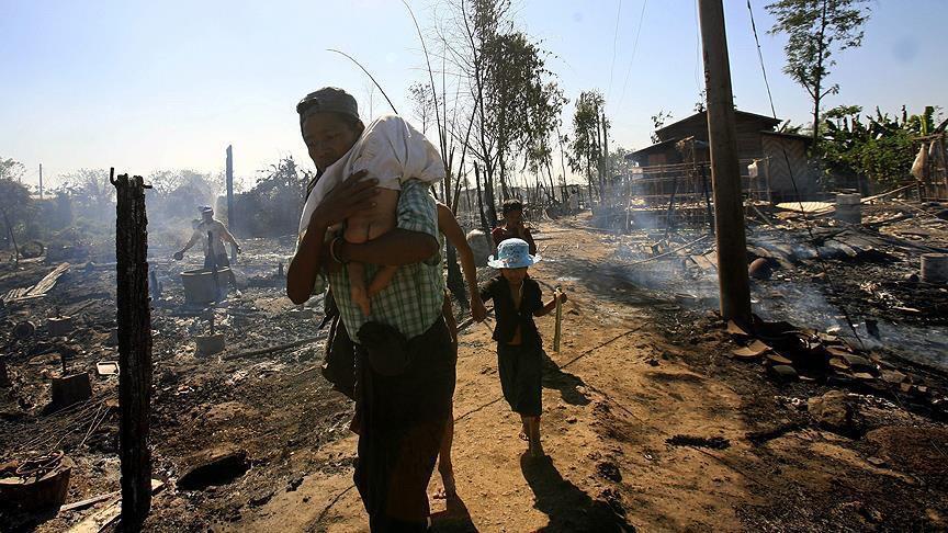 Myanmar 'militarizing' burnt Rohingya villages: Report