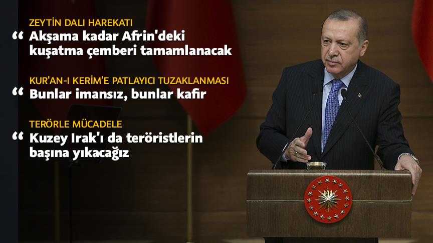 Cumhurbaşkanı Erdoğan'dan terörle mücadele için marş önerisi